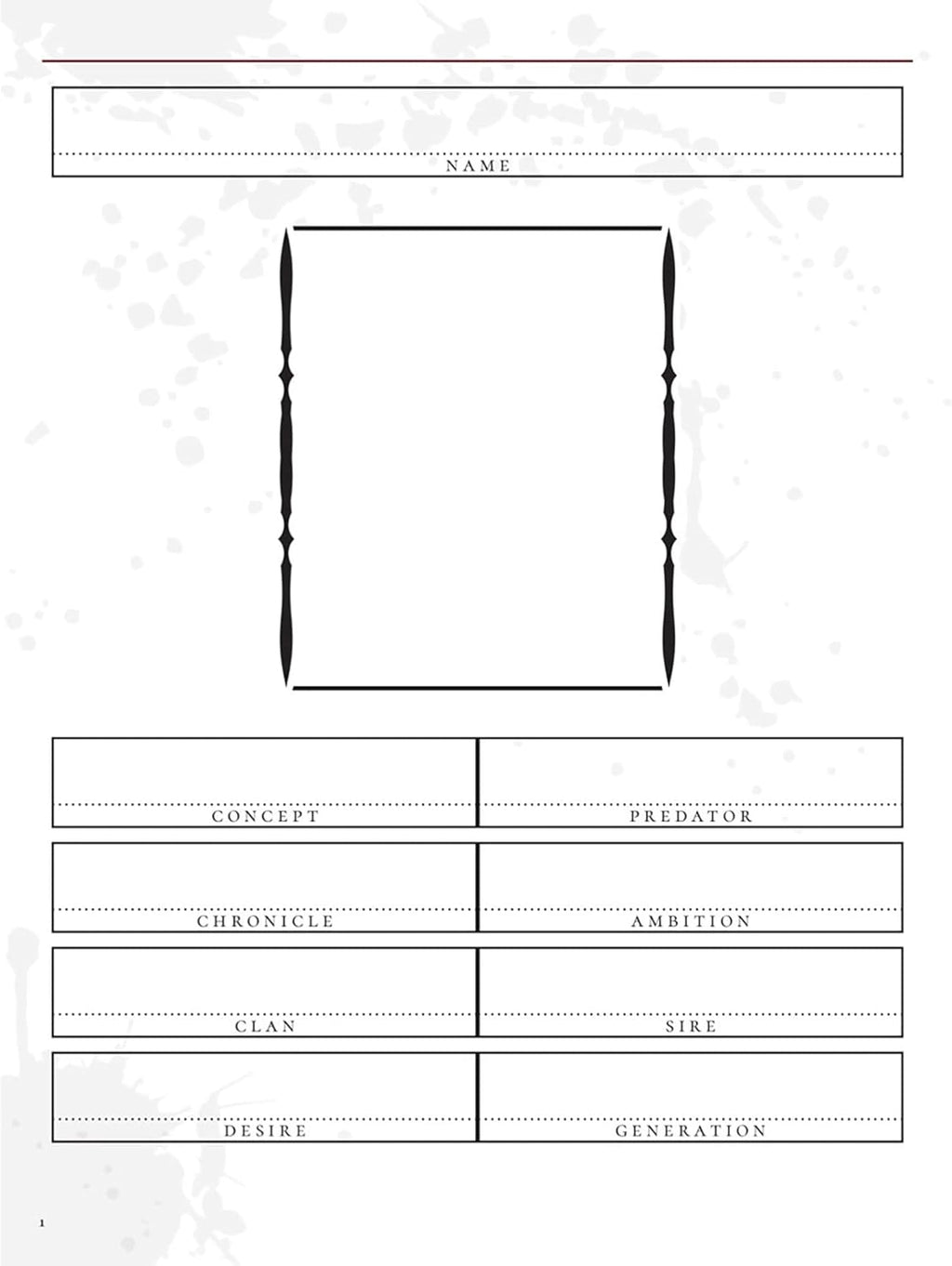 Vampire The Masquerade RPG: 5th Edition Character Journal | Role Playing Game
