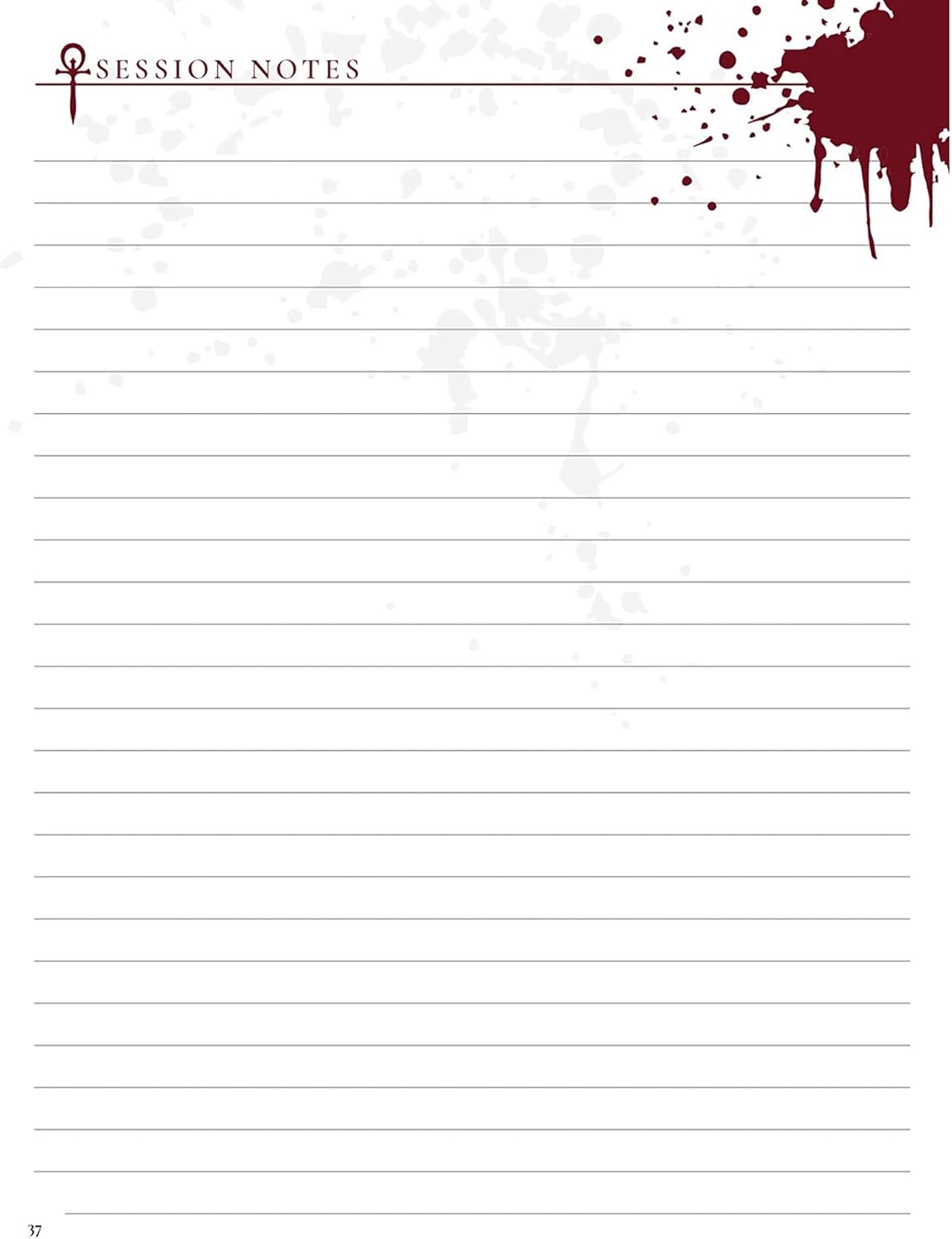 Vampire The Masquerade RPG: 5th Edition Character Journal | Role Playing Game
