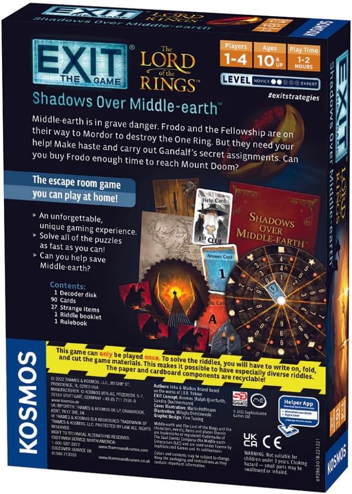 EXIT: The Game - The Lord of the Rings - Shadows Over Middle earth